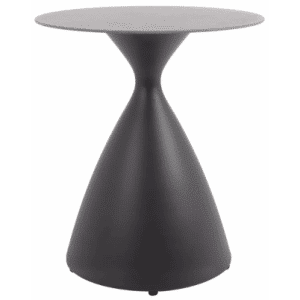 Nadia Lounge havebord i aluminium og glas H50 x Ø45 cm - Antracit/Mørkegrå sten