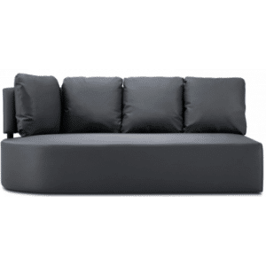 Barts 3-personers udendørs højrevendt loungesofa modul i vandafvisende polyester B190 x D102 cm - Mørkegrå