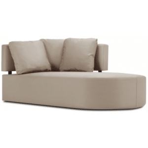 Barts daybed udendørs højrevendt loungesofa modul i vandafvisende polyester B190 x D102 cm - Beige
