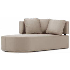 Barts daybed udendørs venstrevendt loungesofa modul i vandafvisende polyester B190 x D102 cm - Beige
