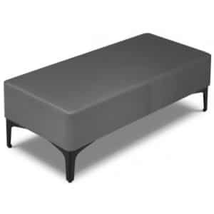 Kos lounge havebord i metal og vinyl B91 x D42 cm - Sort/Mørkegrå