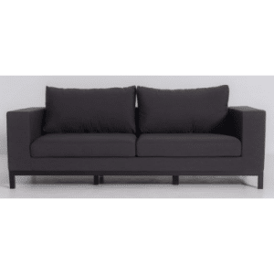 Square loungesofa i aluminium og sunbrella quick dry polyester 223 x 86 cm - Antracit/Mørkegrå