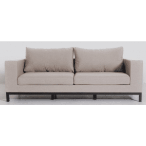 Square loungesofa i aluminium og sunbrella quick dry polyester 223 x 86 cm - Antracit/Taupe
