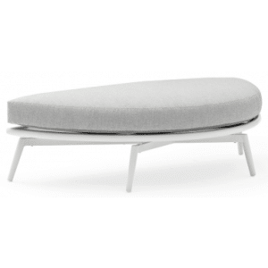 Cuddle Puf til loungesofa i aluminium og COUTUREtex B159 cm - Grå