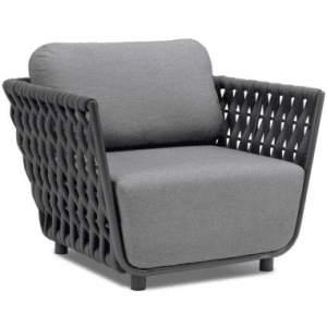 Hug lounge havestol i aluminium og Couture Max H66 cm - Antracit/Mørkegrå
