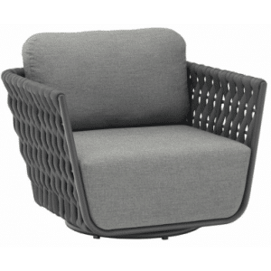 Hug rotérbar lounge havestol i aluminium og Couture Max H66 cm - Antracit/Mørkegrå