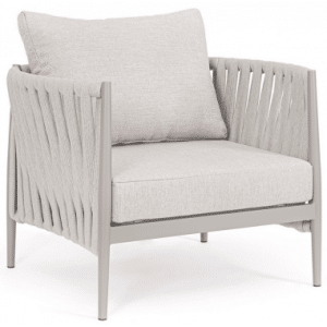 Jacinta lounge havestol i aluminium, tetoron og olefin B97 cm - Lysegrå
