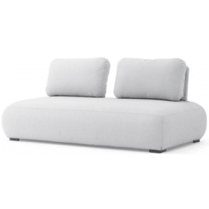 Olala loungemodul i aluminium og Couturetex 199 x 99 cm - Lysegrå
