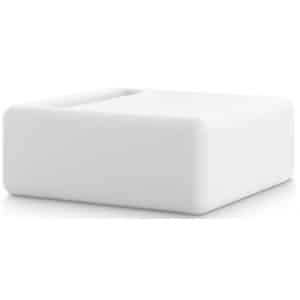 Diabla lounge havebord i genanvendt polyurethan 80 x 80 cm - Hvid