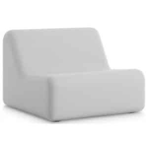 Diabla loungestol i genanvendt polyurethan 80 x 80 cm - Grå