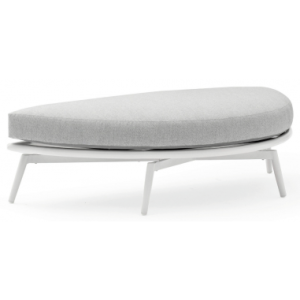 Cuddle Puf til loungesofa i aluminium og COUTUREtex B159 cm - Grå