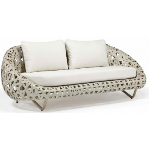 Curl loungesofa i aluminium, PE og Couturetex B220 cm - Greige