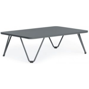 Diabla Valentina lounge havebord i stål og aluminium 80 x 53 cm - Antracit/Antracit