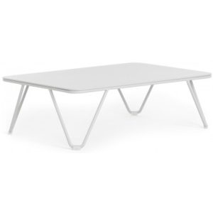 Diabla Valentina lounge havebord i stål og aluminium 80 x 53 cm - Grå/Grå