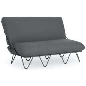 Diabla Valentina loungesofa i stål og tekstil 136 x 85 cm - Antracit/Antracit