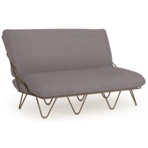 Diabla Valentina loungesofa i stål og tekstil 136 x 85 cm - Bronze/Domino Loto bronze meleret