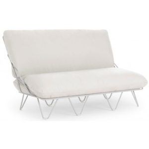 Diabla Valentina loungesofa i stål og tekstil 136 x 85 cm - Grå/Grå