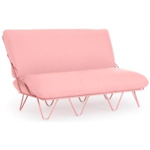 Diabla Valentina loungesofa i stål og tekstil 136 x 85 cm - Pink/Pink