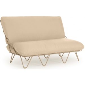 Diabla Valentina loungesofa i stål og tekstil 136 x 85 cm - Sand/Sand