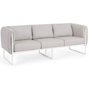 Pixel Loungesofa i aluminium og olefin B186 cm - Hvid/Sand