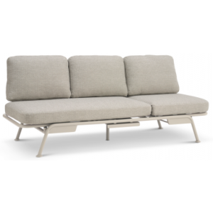 SANTORINI Loungesofa eller solseng i aluminium og olefin 199 x 81 cm - Sand/Sand