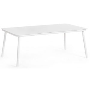 Spike Lounge havebord i aluminium 104 x 61 cm - Hvid