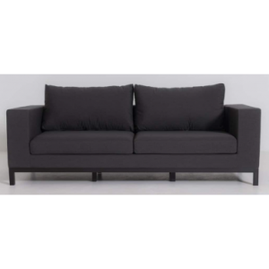 Square loungesofa i aluminium og sunbrella quick dry polyester 223 x 86 cm - Antracit/Mørkegrå