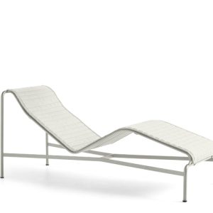HAY Palissade Chaise Lounge Hynde - Quilted - Sky Grey