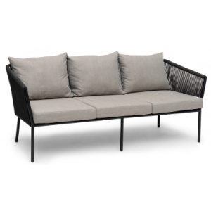 Hillerstorp havesofa i aluminium og olefin B180 cm - Mørkegrå/Gråbeige