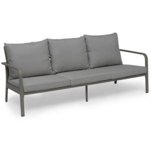 Hillerstorp havesofa i aluminium og olefin B205 cm - Sand/Grå