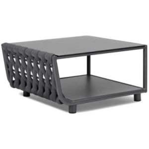 Hug lounge havebord i aluminium og Couture Max 81 x 71 cm - Antracit/Mørkegrå
