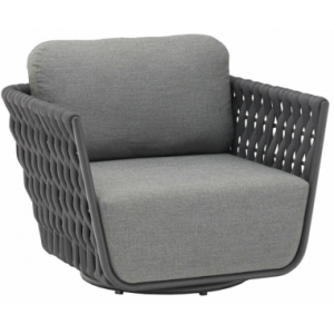 Hug rotérbar lounge havestol i aluminium og Couture Max H66 cm - Antracit/Mørkegrå