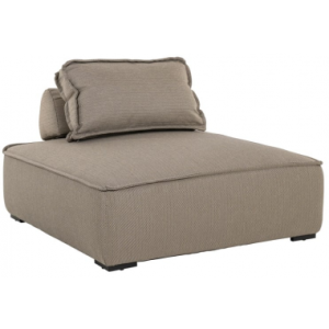 JONDAL Havesofa i aluminium og olefin 110 x 110 cm - Taupe