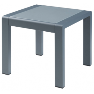 Lounge havebord i aluminium og glas H46 cm - Mørkegrå/Grå