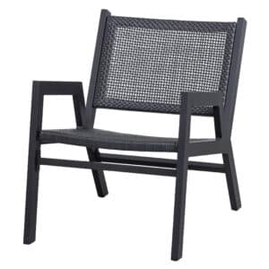 WOOOD Pem havestol, m. armlæn - sort aluminium