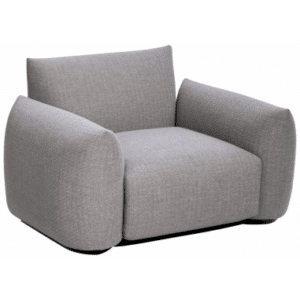 DAWSON Lounge havestol i aluminium og olefin B110 cm - Stengrå