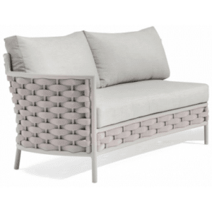 Loop loungemodul i aluminium og Couturetex B174 cm - Greige