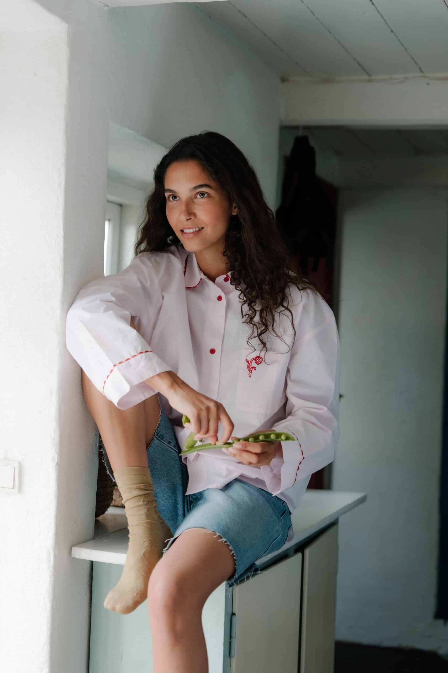 Scallop Pyjamas Shirt